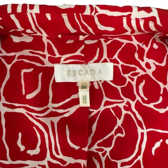 Escada Red & White Tweed Blazer – Size 34 - Picture 3 of 8
